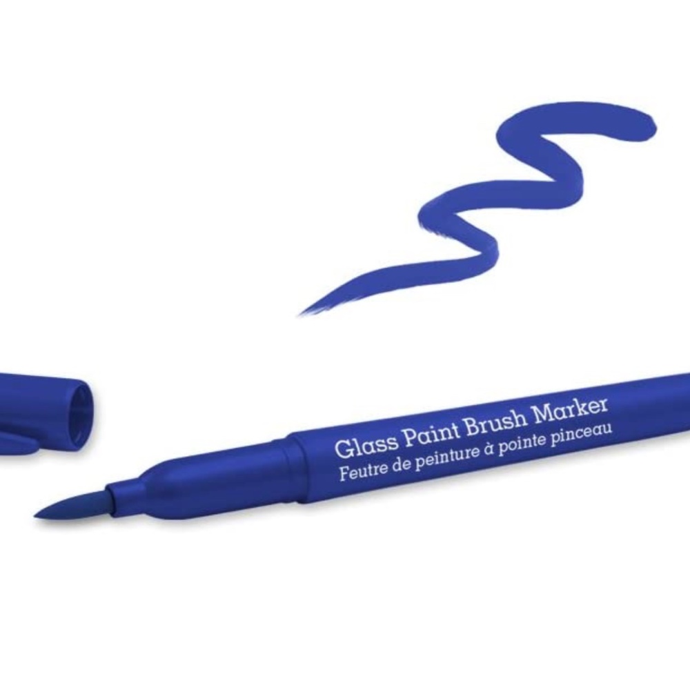 Glass Paint Brush Marker Permanent 15mm, Blue